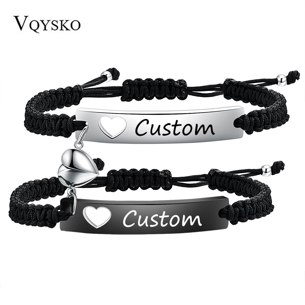 Men Accessories All - Personalizowany zestaw bransoletek ze stali nierdzewnej
