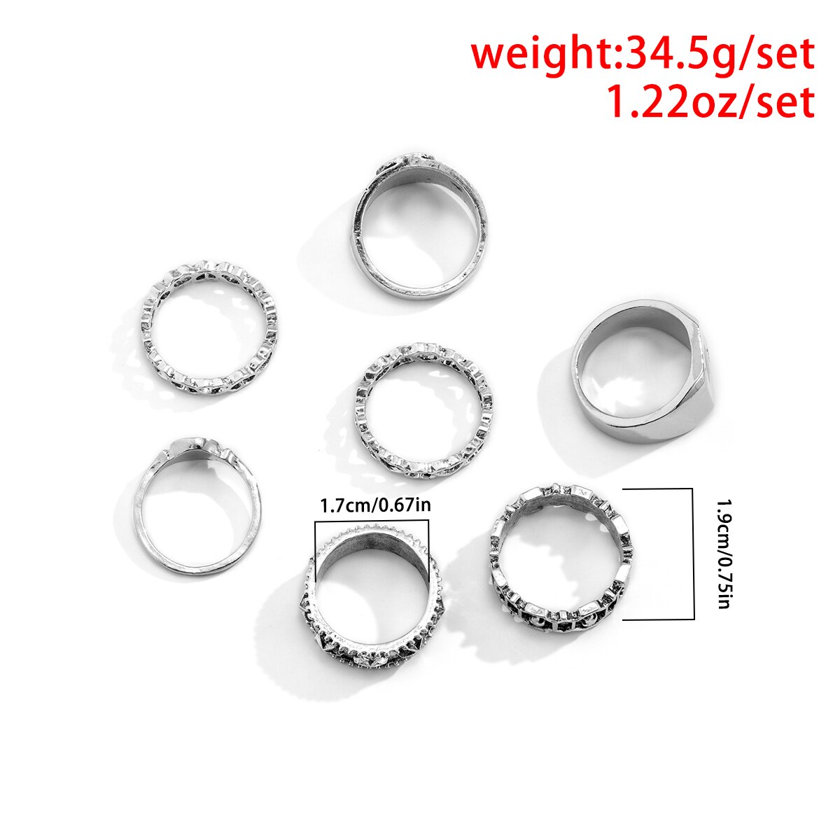 7 sztuk/zestaw gotycka rzeźbio – Men Accessories All recenzja i cena
